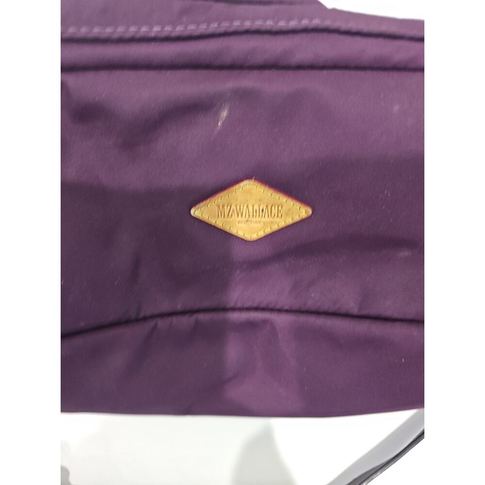 MZ Wallace Burgundy Toni Bedford Nylon W/ Leather Accent Shoulder Bag - Picture 11 of 12